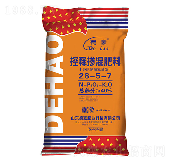 40kg多膜多控復合型控釋摻混肥料28-5-7-德豪肥業(yè)